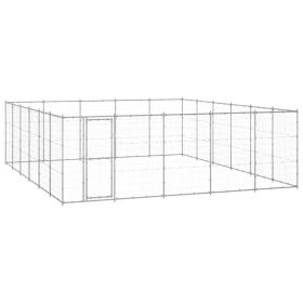 Outdoor Dog Kennel Galvanized Steel 390.7 ft²