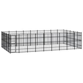 Outdoor Dog Kennel Steel 446.4 ft²