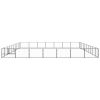 Dog Kennel Black 753.5 ft² Steel
