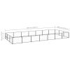 Dog Kennel Black 266.0 ft² Steel