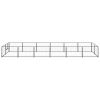 Dog Kennel Black 129.2 ft² Steel