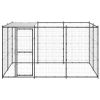 Outdoor Dog Kennel Steel with Roof 78.1 ft²
