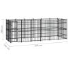 Outdoor Dog Kennel Steel 119 ft²